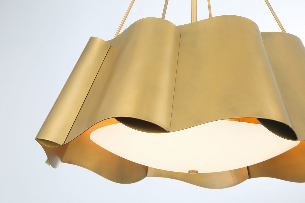 Minka-Lavery 3954-732 Four Light Pendant, Legacy Brass