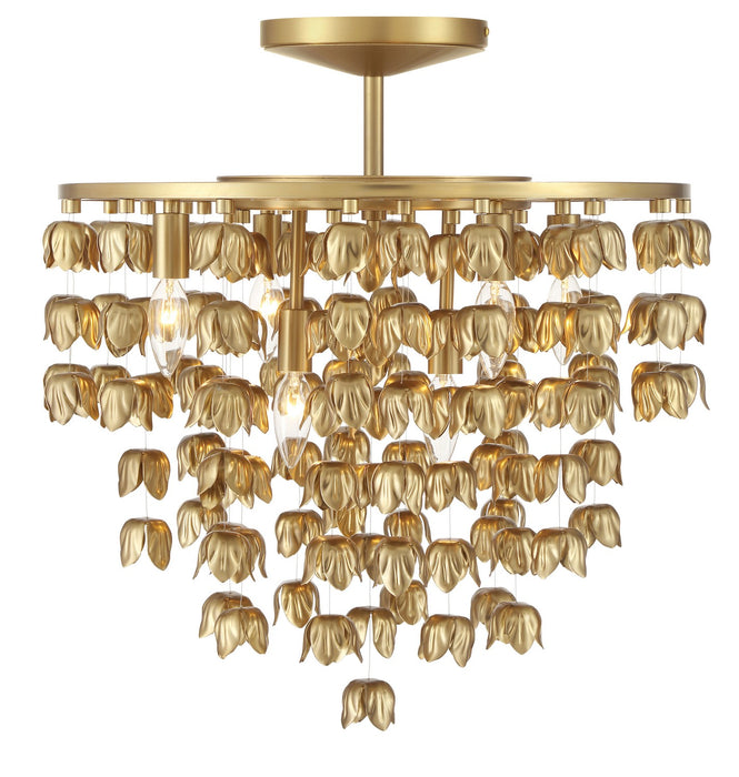 Minka-Lavery 3965-732 Six Light Semi Flush Mount, Legacy Brass