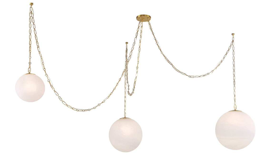 Minka-Lavery 5218-732 Three Light Pendant, Legacy Brass