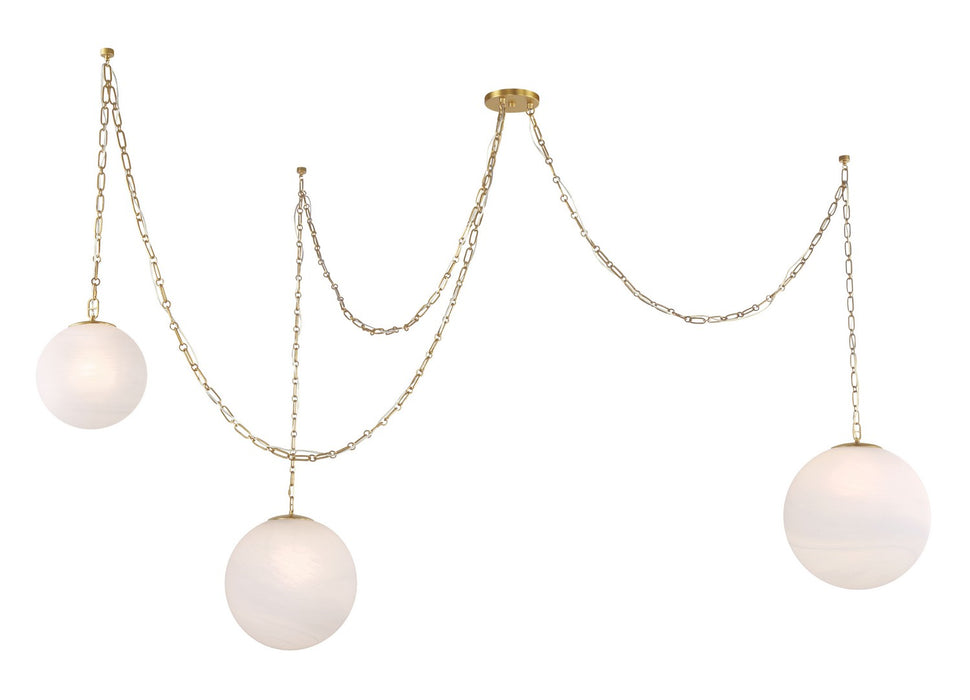 Minka-Lavery 5218-732 Three Light Pendant, Legacy Brass