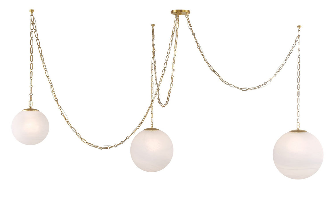Minka-Lavery 5218-732 Three Light Pendant, Legacy Brass