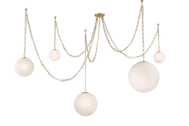 Minka-Lavery 5219-732 Five Light Pendant, Legacy Brass