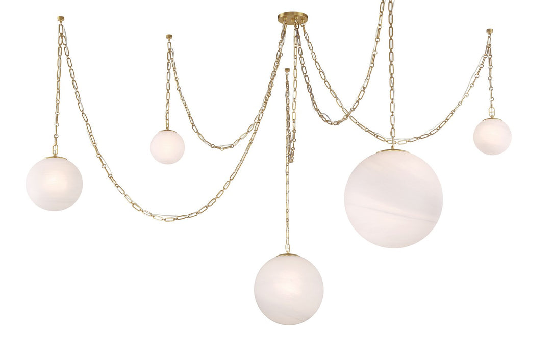Minka-Lavery 5219-732 Five Light Pendant, Legacy Brass