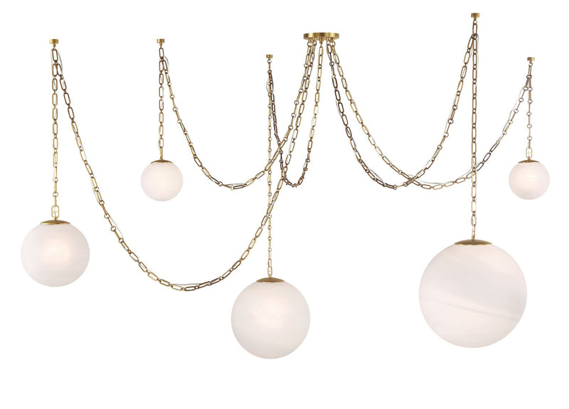 Minka-Lavery 5219-732 Five Light Pendant, Legacy Brass