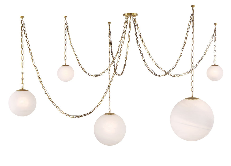 Minka-Lavery 5219-732 Five Light Pendant, Legacy Brass