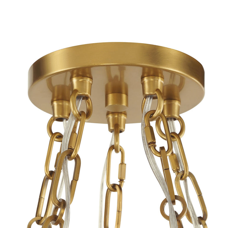 Minka-Lavery 5219-732 Five Light Pendant, Legacy Brass