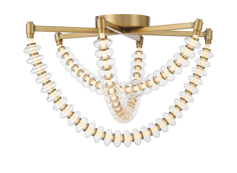 Minka-Lavery 5645-732-L LED Flush Mount, Legacy Brass