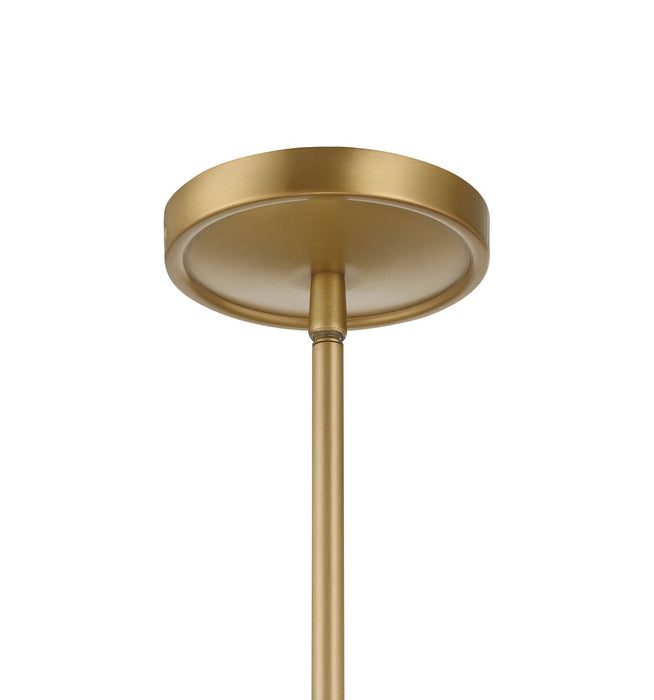 Minka-Lavery 5711-876 One Light Pendant, Legacy Brass & Matte Coal