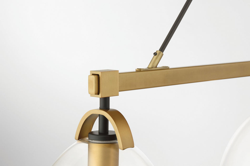 Minka-Lavery 5717-876 Four Light Island Pendant, Legacy Brass & Matte Coal
