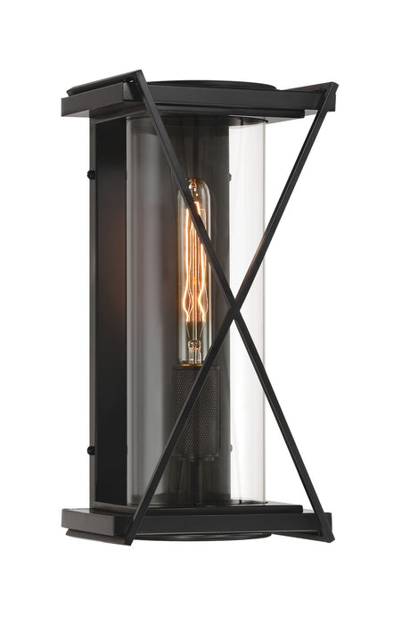 Minka-Lavery 77600-899 One Light Outdoor Wall Sconce, Dark Matte Black