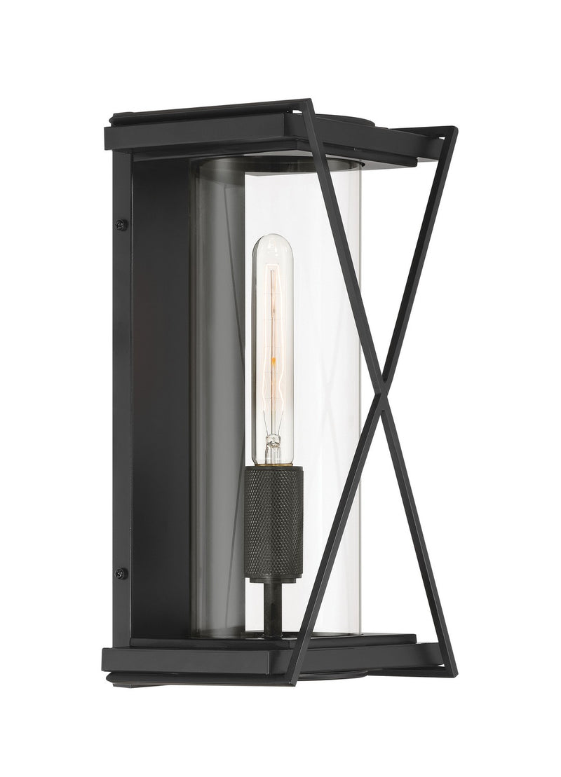 Minka-Lavery 77600-899 One Light Outdoor Wall Sconce, Dark Matte Black