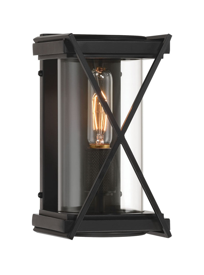 Minka-Lavery 77601-899 One Light Outdoor Wall Sconce, Dark Matte Black