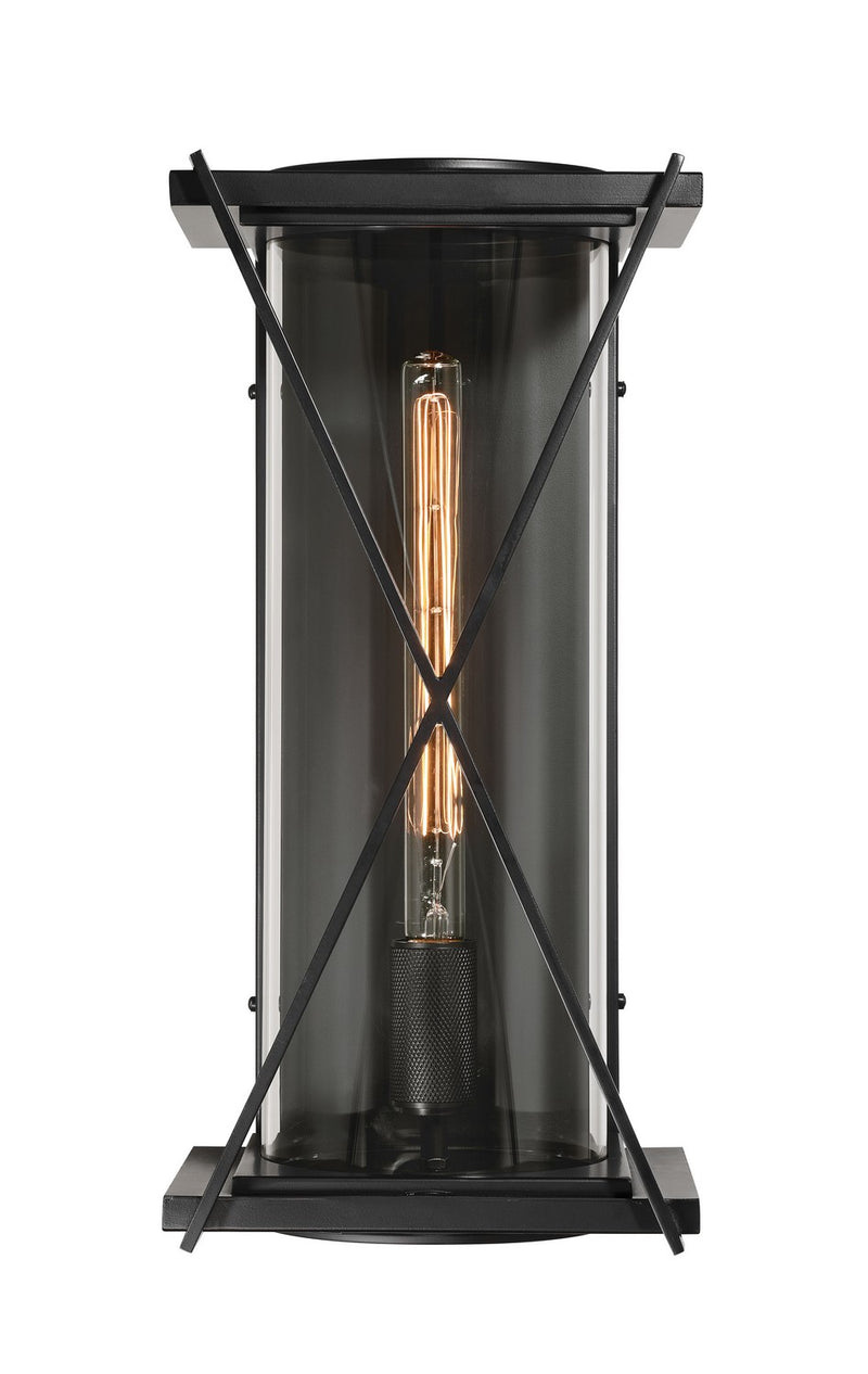 Minka-Lavery 77602-899 One Light Outdoor Wall Sconce, Dark Matte Black