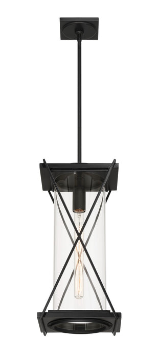 Minka-Lavery 77604-899 One Light Outdoor Pendant, Dark Matte Black