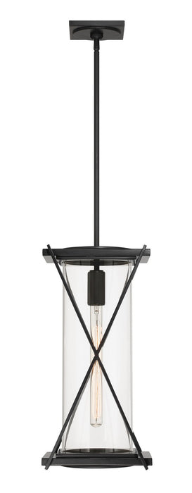 Minka-Lavery 77604-899 One Light Outdoor Pendant, Dark Matte Black