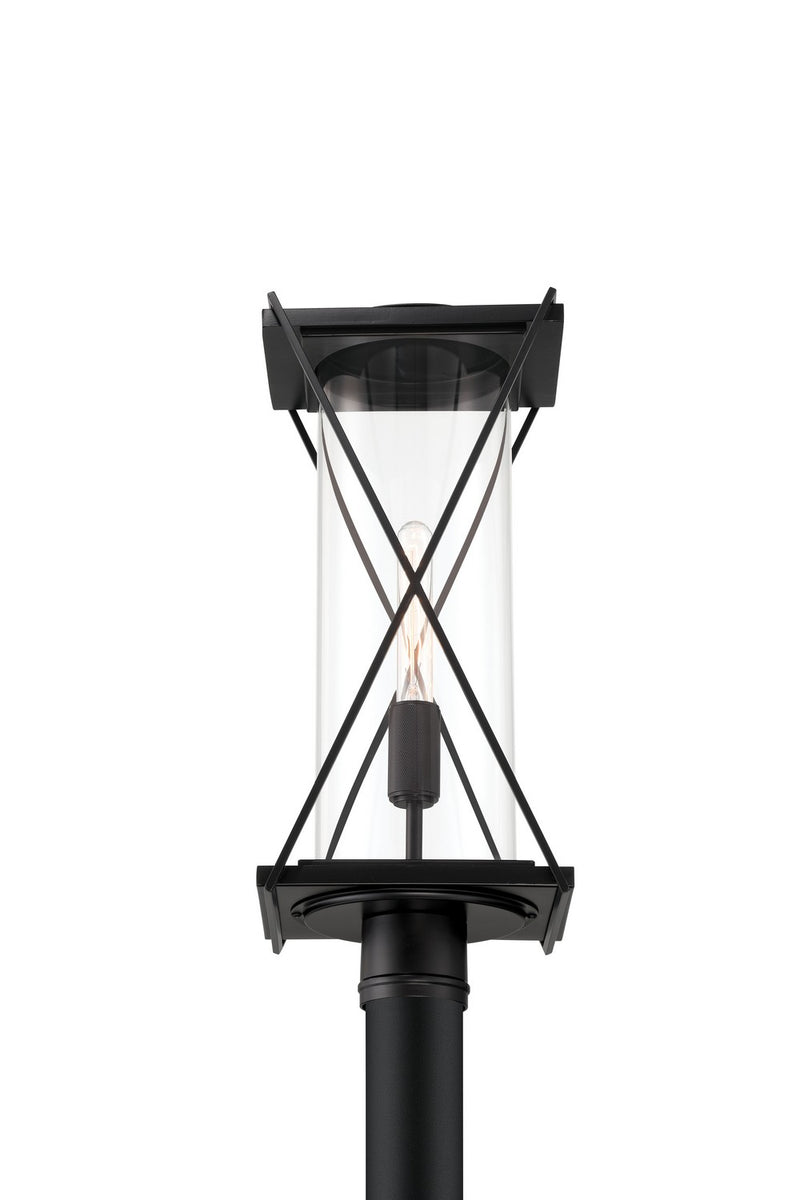 Minka-Lavery 77605-899 One Light Outdoor Post Mount, Dark Matte Black