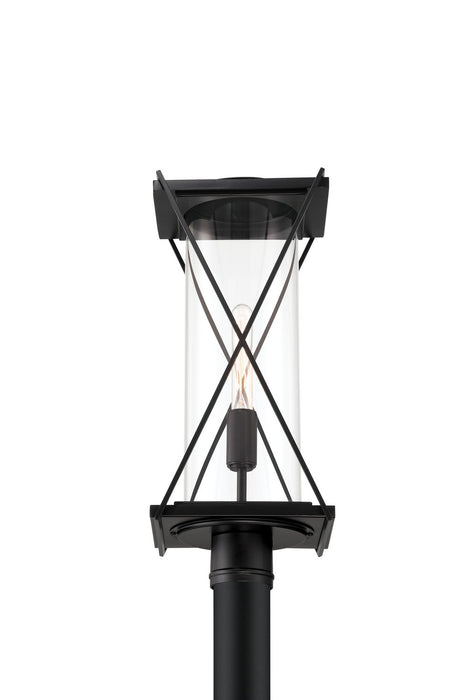 Minka-Lavery 77605-899 One Light Outdoor Post Mount, Dark Matte Black
