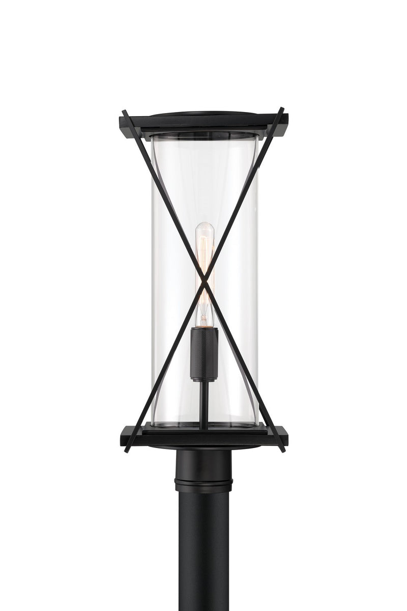 Minka-Lavery 77605-899 One Light Outdoor Post Mount, Dark Matte Black