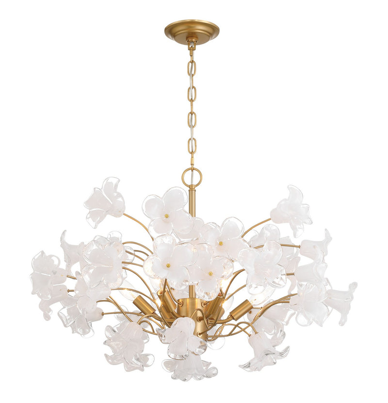 Metropolitan N2226-732 Six Light Chandelier, Legacy Brass