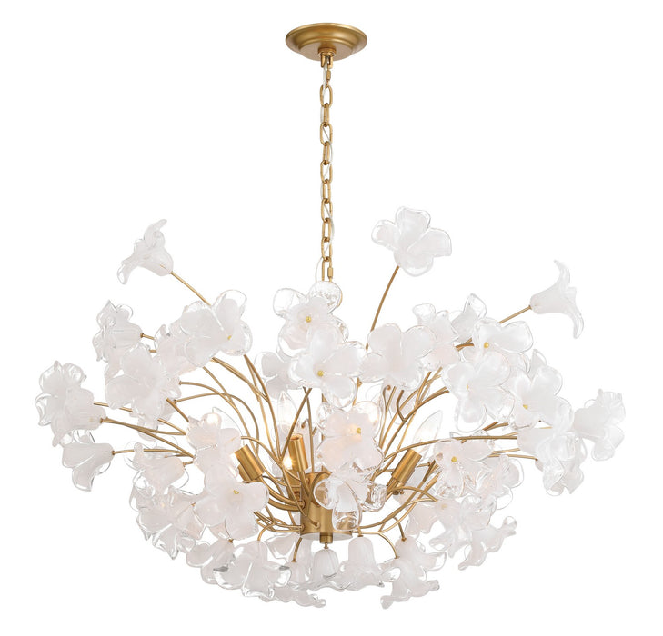 Metropolitan N2228-732 Eight Light Chandelier, Legacy Brass