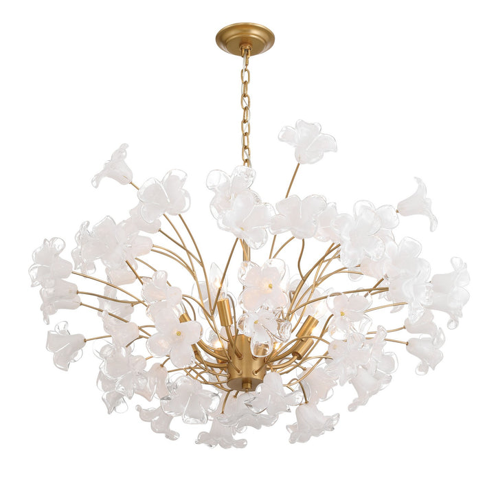 Metropolitan N2228-732 Eight Light Chandelier, Legacy Brass