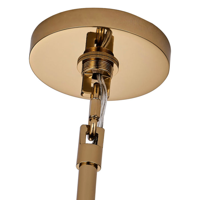 Kalco 521555PWB Five Light Pendant, Polished Winter Brass