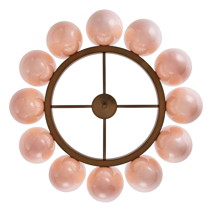 Kalco 524356WB 12 Light Chandelier, Winter Brass