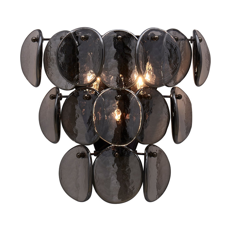 Kalco 524622BN Three Light Wall Sconce, Black Nickel