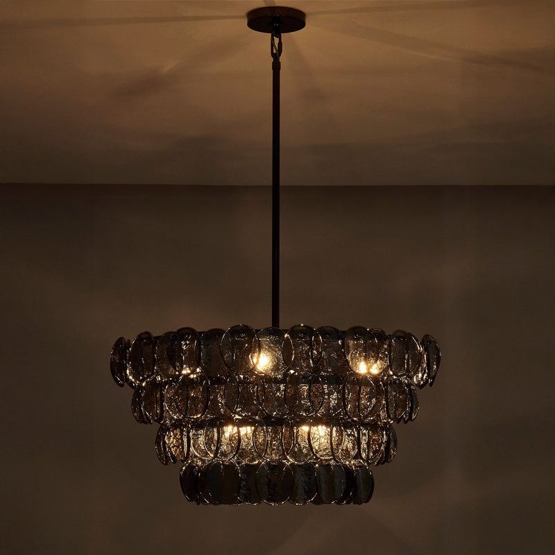 Kalco 524655BN Eight Light Pendant, Black Nickel