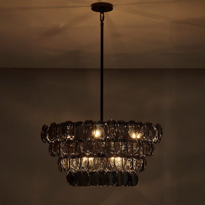 Kalco 524655BN Eight Light Pendant, Black Nickel