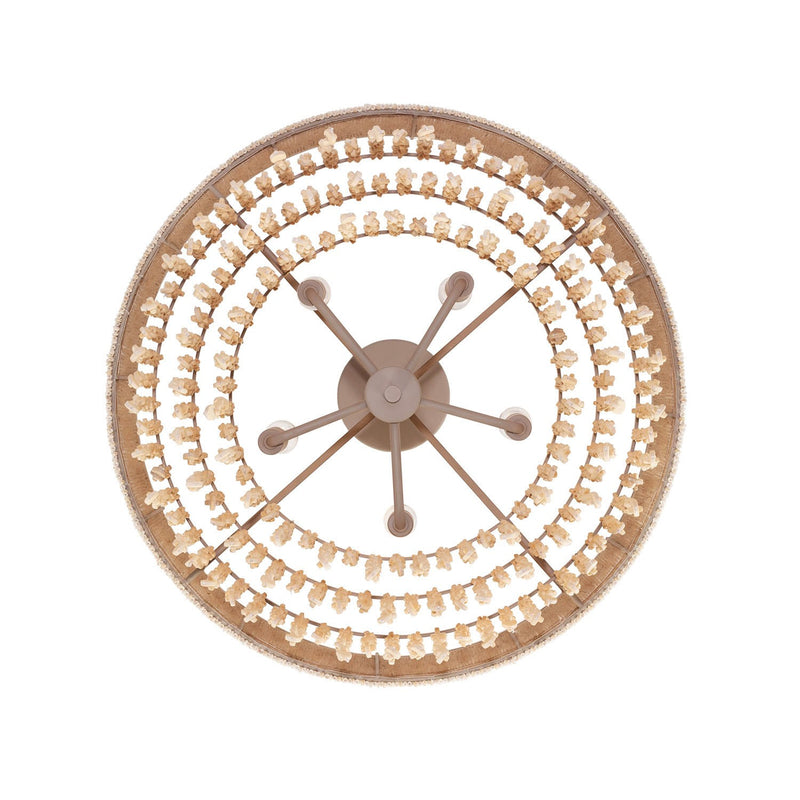 Kalco 524845JT Five Light Semi Flush Mount, Jute
