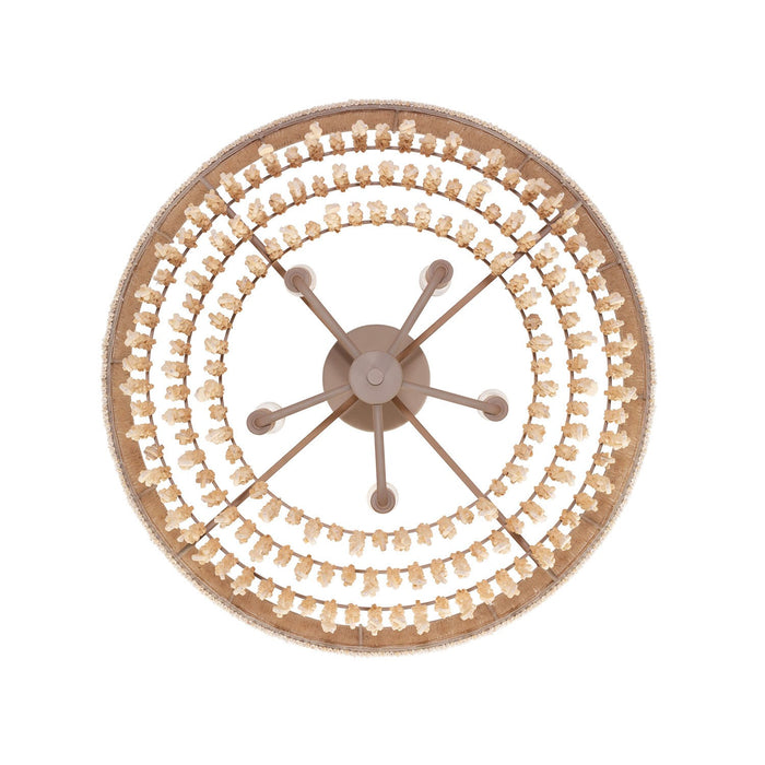 Kalco 524845JT Five Light Semi Flush Mount, Jute