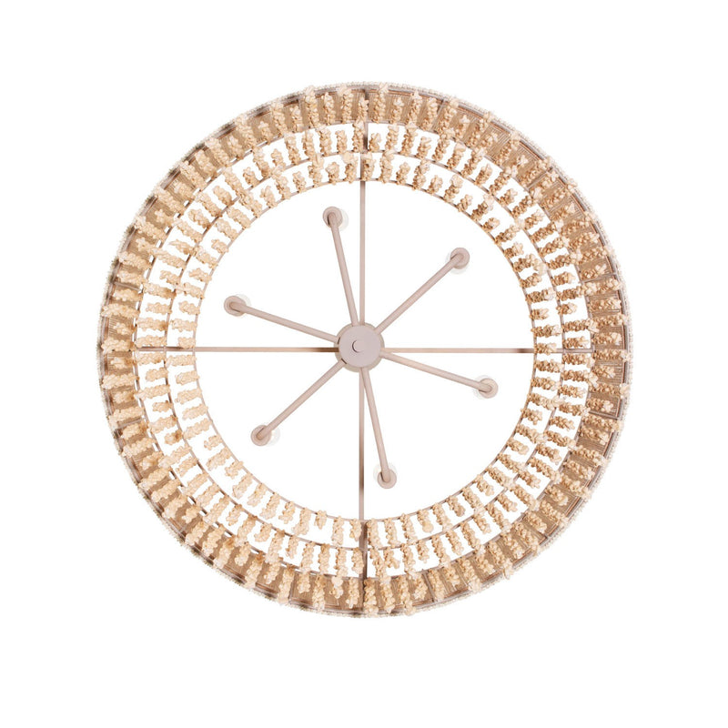 Kalco 524855JT Six Light Pendant, Jute