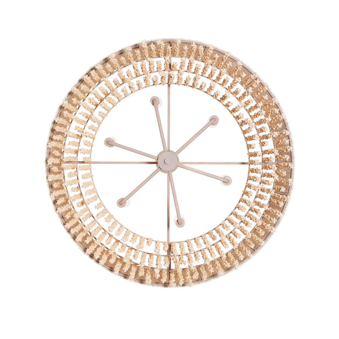 Kalco 524855JT Six Light Pendant, Jute