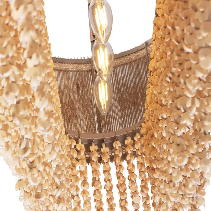 Kalco 524861JT Seven Light Island Pendant, Jute