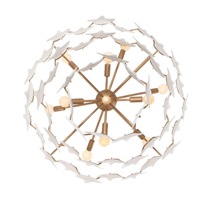 Kalco 525155MG Ten Light Pendant, Modern Gold