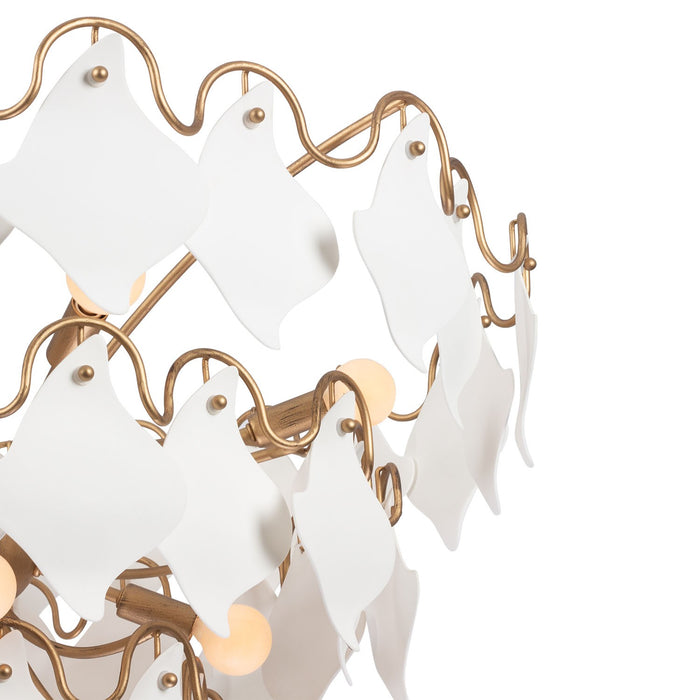 Kalco 525155MG Ten Light Pendant, Modern Gold