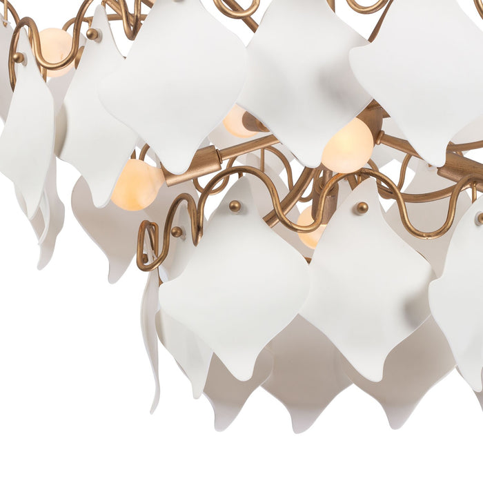 Kalco 525155MG Ten Light Pendant, Modern Gold