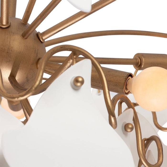 Kalco 525155MG Ten Light Pendant, Modern Gold