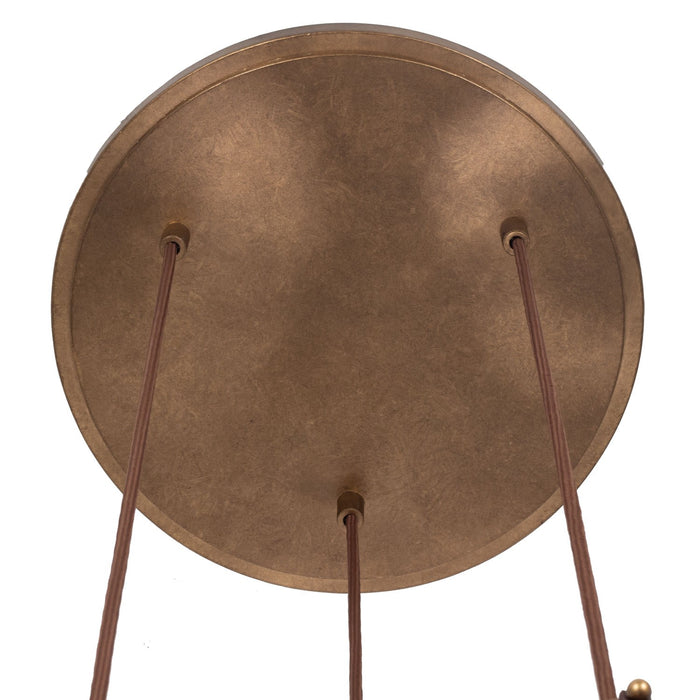 Kalco 525251PAB Three Light Pendant, Pearlized Antique Brass