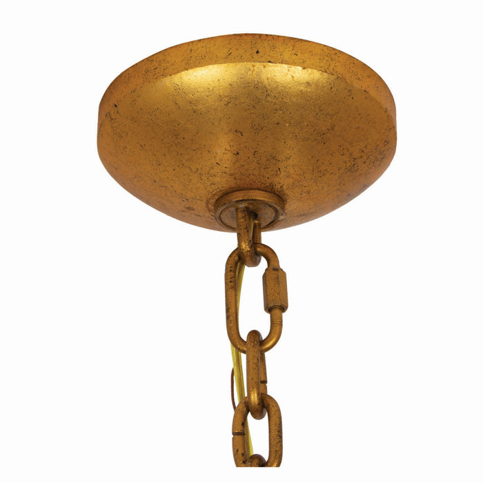 Kalco 525456OL Eight Light Pendant, Oxidized Gold Leaf