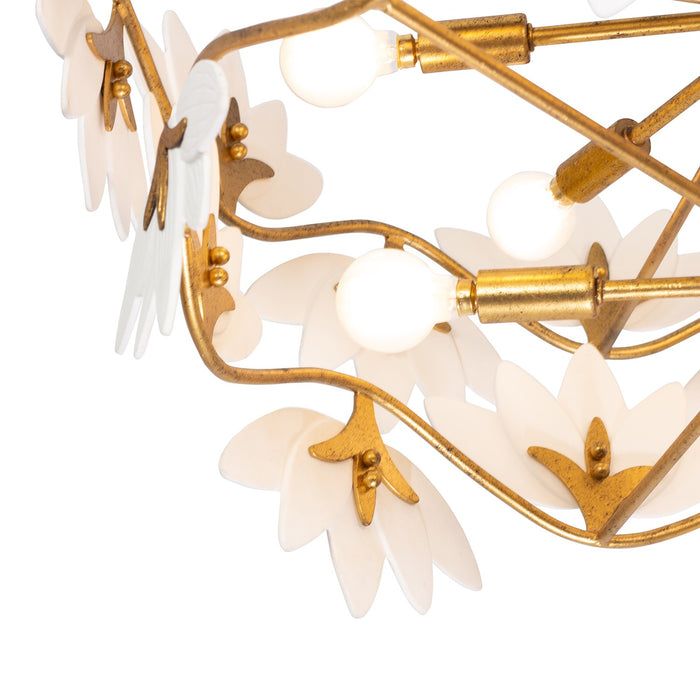 Kalco 525656OL 11 Light Chandelier, Oxidized Gold Leaf