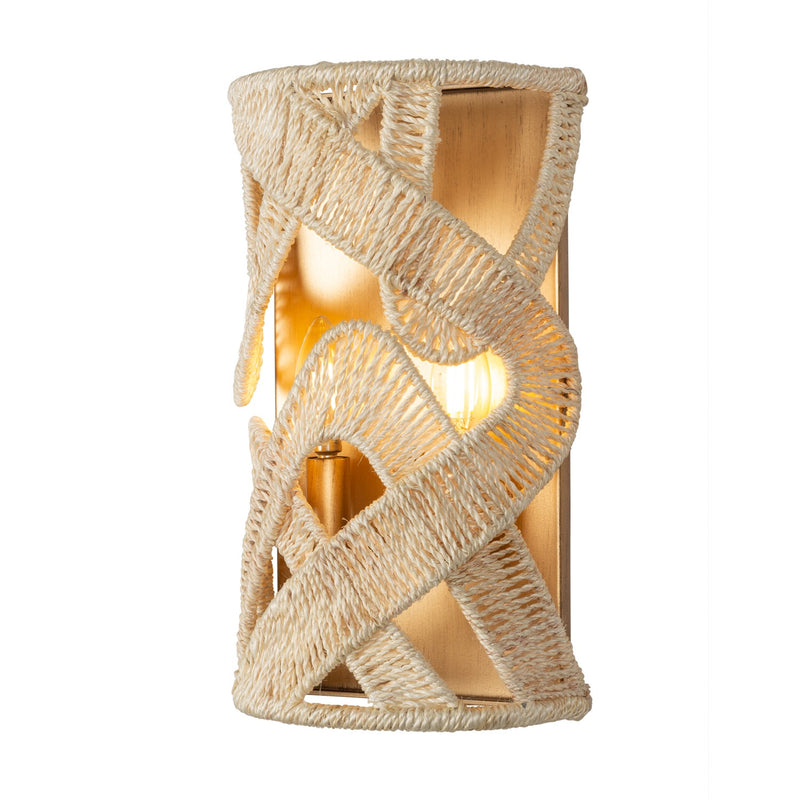 Kalco 525721MGW Two Light Wall Sconce, Modern Gold And White