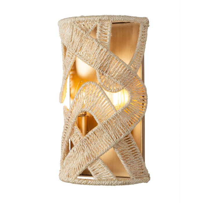 Kalco 525721MGW Two Light Wall Sconce, Modern Gold And White