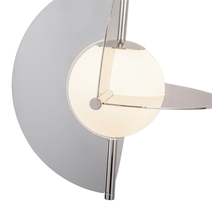 Kuzco Lighting CH65127-PN/OP-UNV LED Chandelier, Polished Nickel/Opal Glass