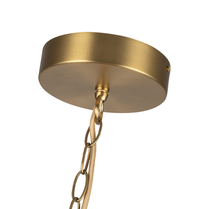 Kuzco Lighting CH77916-BG/OP-UNV LED Chandelier, Brushed Gold/Opal Glass