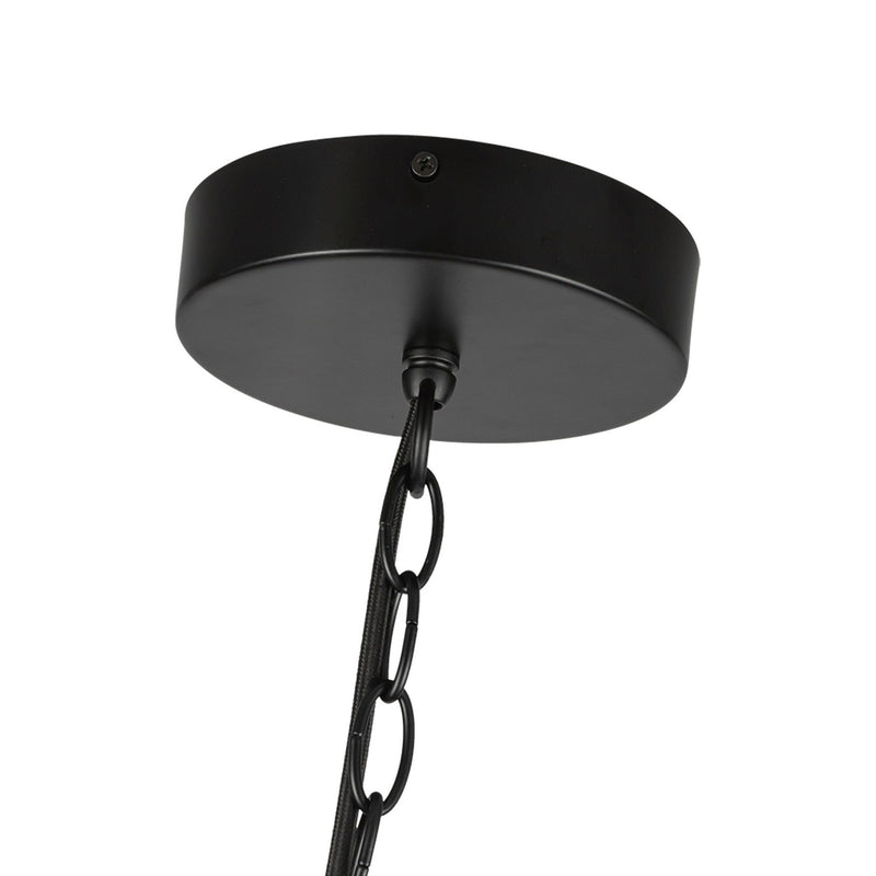 Kuzco Lighting CH77916-BK/OP-UNV LED Chandelier, Black/Opal Glass