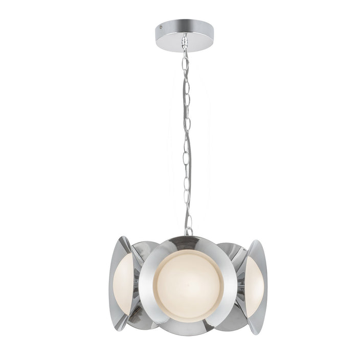 Kuzco Lighting CH77916-CH/OP-UNV LED Chandelier, Chrome/Opal Glass