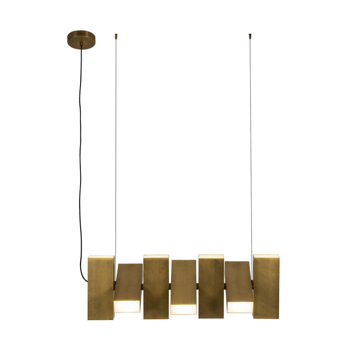 Kuzco Lighting LP17435-VB-UNV LED Linear Pendant, Vintage Brass
