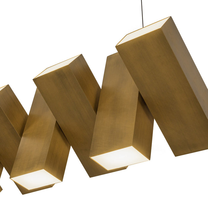 Kuzco Lighting LP17435-VB-UNV LED Linear Pendant, Vintage Brass